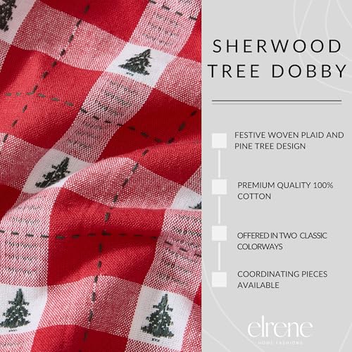 Sherwood Tree Dobby Table Runner, Red 13" x 70" - Threadmade