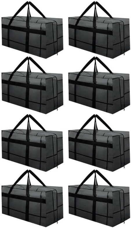 Skiennix Extra Large Heavy-Duty Moving Bags - Waterproof Storage Totes with Zippers & Reinforced Handles | Ideal for Clothes & College Supplies