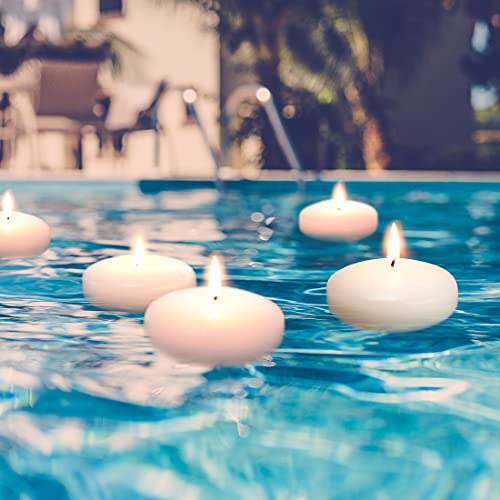 Floating Candles Set of 48 - 3 Inch White Tealight Candles for Weddings & Decor