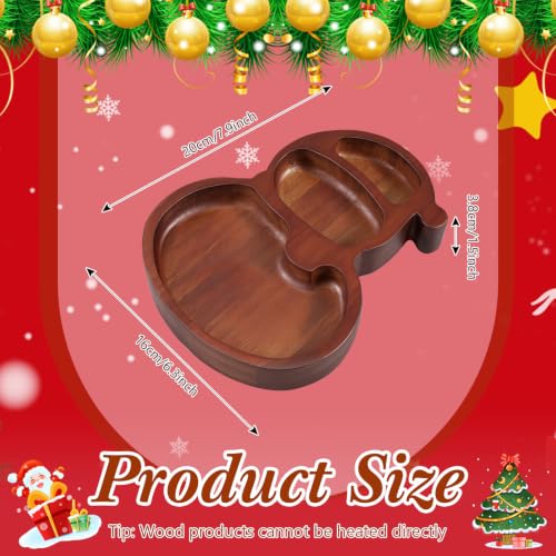 Jingmore 8 Pcs Snowman Christmas Wooden Serving Trays Rustic Holiday Decor