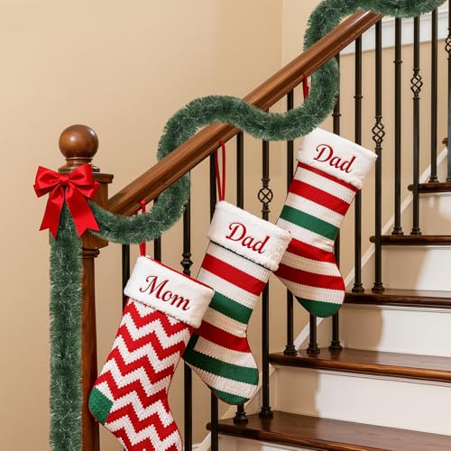 PAKSPAK 50FT-Green Christmas Tinsel Garland, White-Red? No, Green - 50ft Thick Metallic Faux PVC Outdoor/Indoor