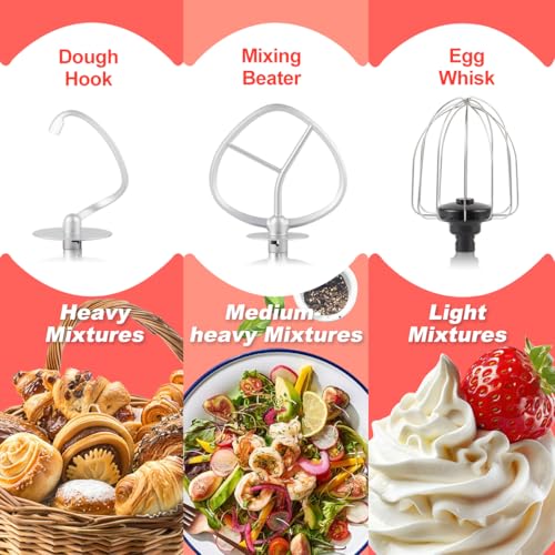 CUSIMAX Grey Stand Mixer 650W with Digital Control & 5Qt Bowl