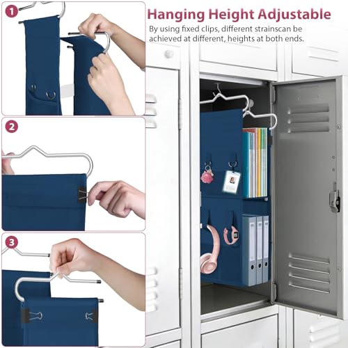 LOVEGRASS Locker Organizer with Side Pockets - Navy Blue