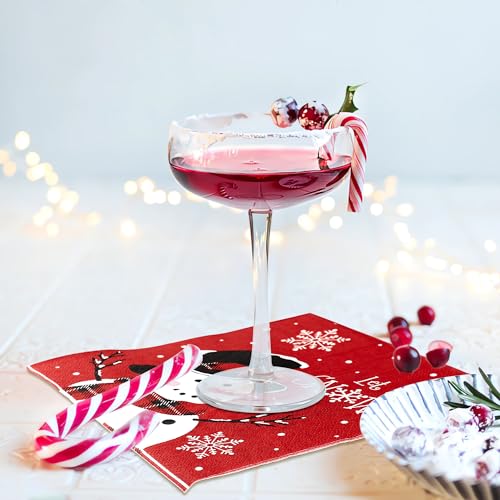 50 PCS Christmas Snowman Paper Napkins - Let It Snow Disposable Holiday Table Decor
