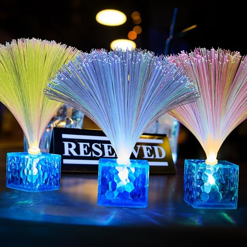 Amylove 16 Pcs Mini Fiber Optic Lamps 10 Inch Glow In The Dark Party Favors
