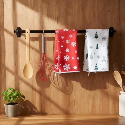 Christmas Baking Gift Set with Towels, Utensils, Greeting Cards & Decorations