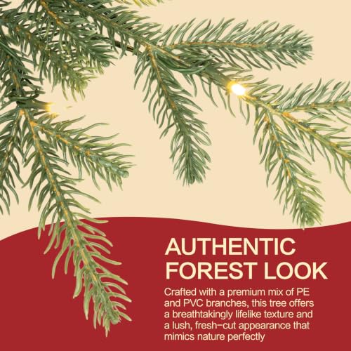 5ft Pre-Lit Aspen Fir Artificial Christmas Tree - Slim Pencil Xmas Tree