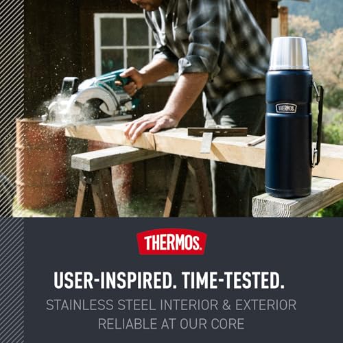 THERMOS Stainless King Vacuum-Insulated Beverage Bottle 68oz Midnight Blue