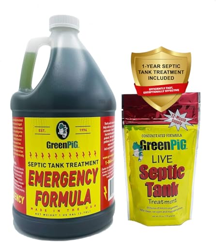 Septic Tank Treatment Emergency Formula - 1 Gallon | Drain & Leach Field Cleaner