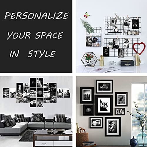 Wall Collage Kit, Black & White Aesthetic Pictures, 50PCS 4x6 Inch Picture Collage Kit for Wall Aesthetic, Teen Girls Bedroom Decor, Dorm Wall Decor, Photo Collection ,Cute Wall Decor for Teen 1