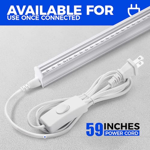 Barrina UV Blacklight LED Light Bar 22W 4FT T5 4-Pack for Halloween & Parties