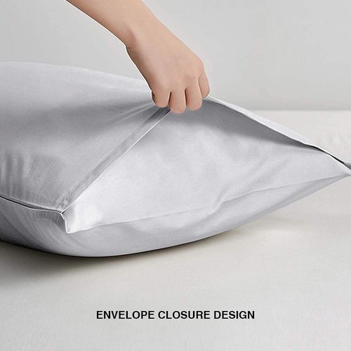FLXXIE Body Pillow Cover - Super Soft Microfiber 20x54 Long Pillowcase | Wrinkle & Stain Resistant, Light Grey