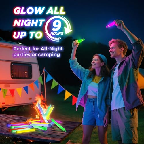 200Pcs Glow Sticks - 4 Inch Waterproof Glow-in-the-Dark Party Favors, Kids Safe Bulk Pack - Variation of THIS listing
