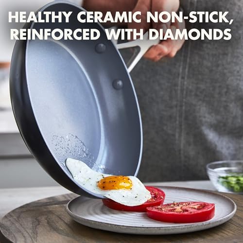 GreenPan Valencia Pro 8-Inch Ceramic Nonstick Frying Pan Gray Variation