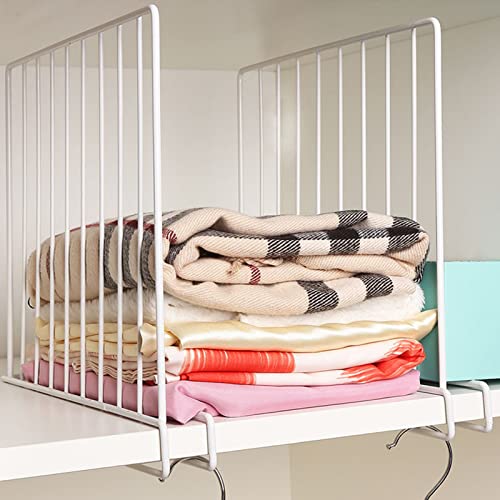 SSAWcasa White Shelf Dividers 8 Pack for Closet & Home Organization