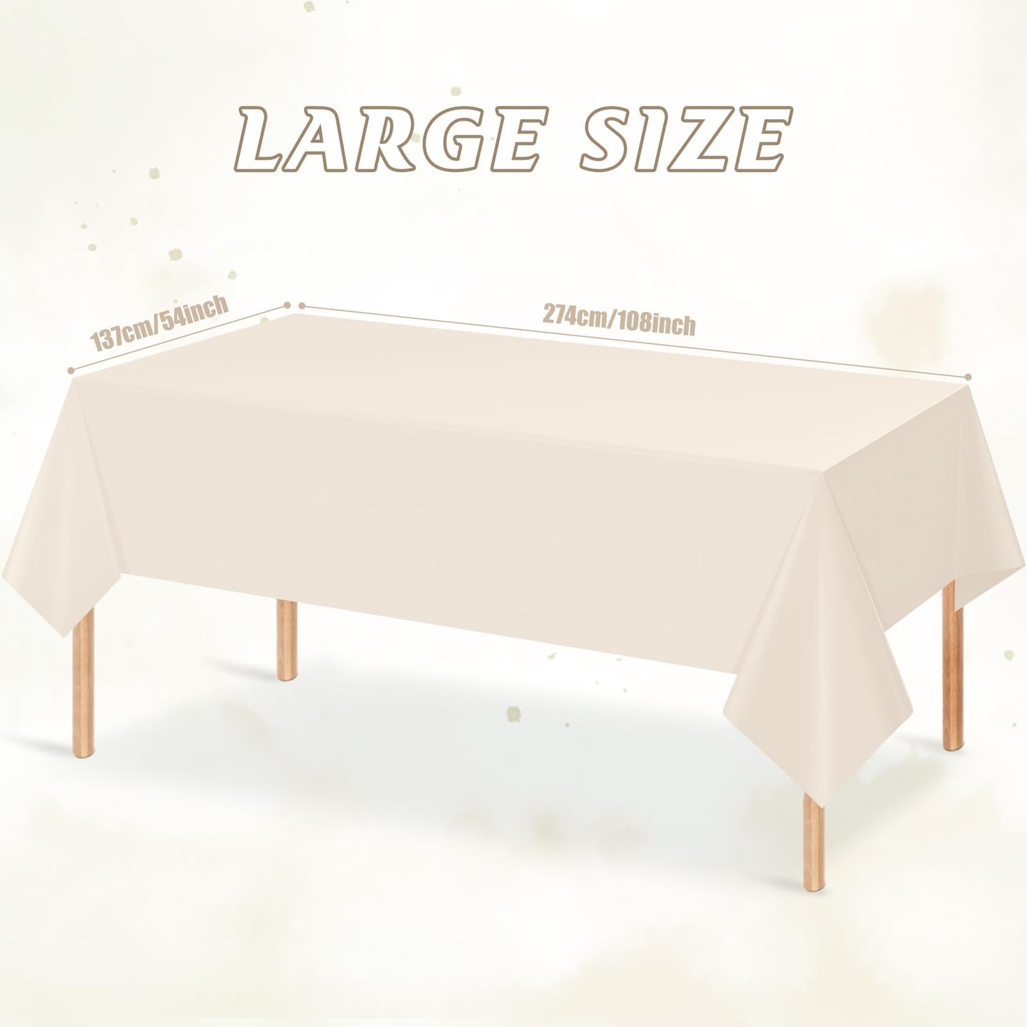 YIDAKO Rectangle Plastic sage Green Tablecloth