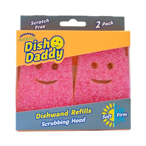 Scrub Daddy & Scrub Mommy Dish Wand Bundle Pink - Soap Dispensing & Dual-Sided Sponges