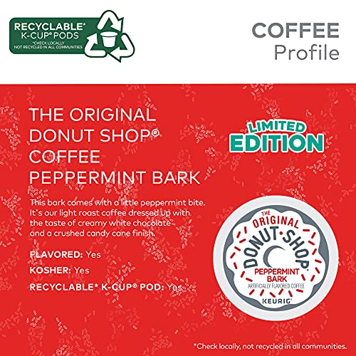 Peppermint Bark Coffee Pods - Light Roast Keurig Single-Serve 96 Count