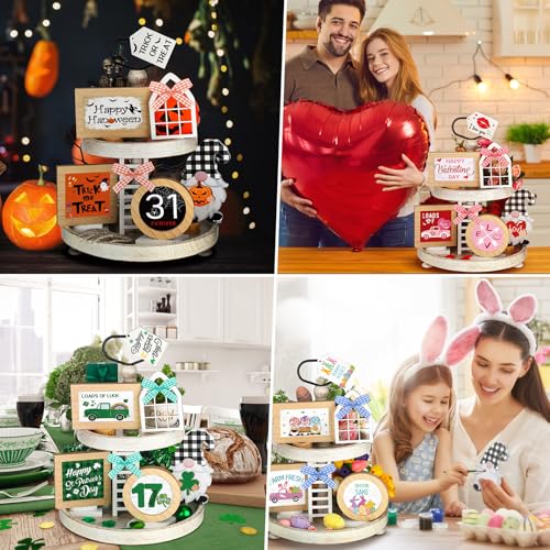 Kigley 70 Pcs Halloween Tiered Tray Decor Set – Trendy Style Holiday Ornaments