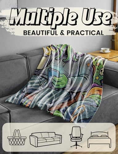 Cute Cthulhu Themed Flannel Blanket 50x65 Inches - Cozy Gift Idea