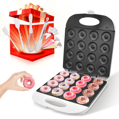 Mini Donut Maker Set - 16 Donuts, Accessories & Non-Stick Surface