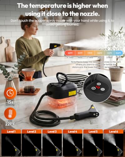 BathOne 2500W Handheld Steam Cleaner for Home Deep Cleaning