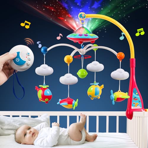 Baby Crib Mobile with 108 Music & Projection - Plane Variation