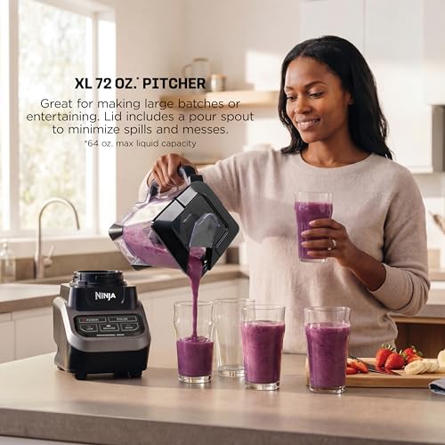 Ninja Professional Blender 1000W - Black/Gray, 72oz Total Crushing Pitcher