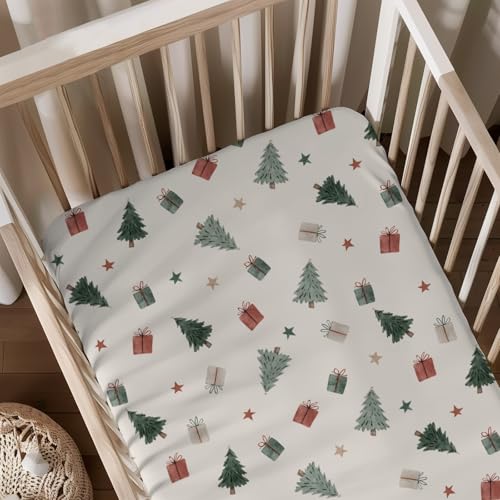 Vintage Christmas Tree Baby Crib Sheet 28x52 - KuphiL10C
