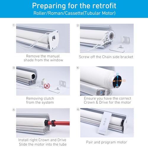 Rechargeable Wireless 1.5 Inch Tube Roller Shade Motor Kit with Remote - Rollerhouse