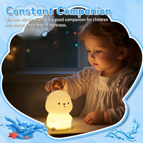 Otter Night Light, Cute Sea Otter Lamp Gifts,Animal Silicone Night Lamp, Cute Room Decor Night Light Birthday Christmas Gifts