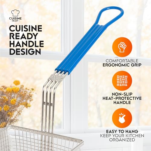 Commercial Deep Fryer Basket 4-Pack with Handle - Heavy Duty Restaurant Use