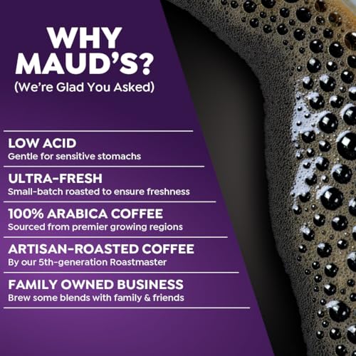 Maud's Half Caff Medium Roast Coffee Pods - 100 Count, Low Acid Blend