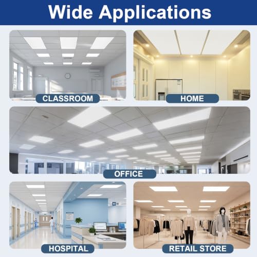 Pushglossy 6 Pack Fluorescent Light Covers 23.75x47.75 inch Milky White Ceiling Diffusers