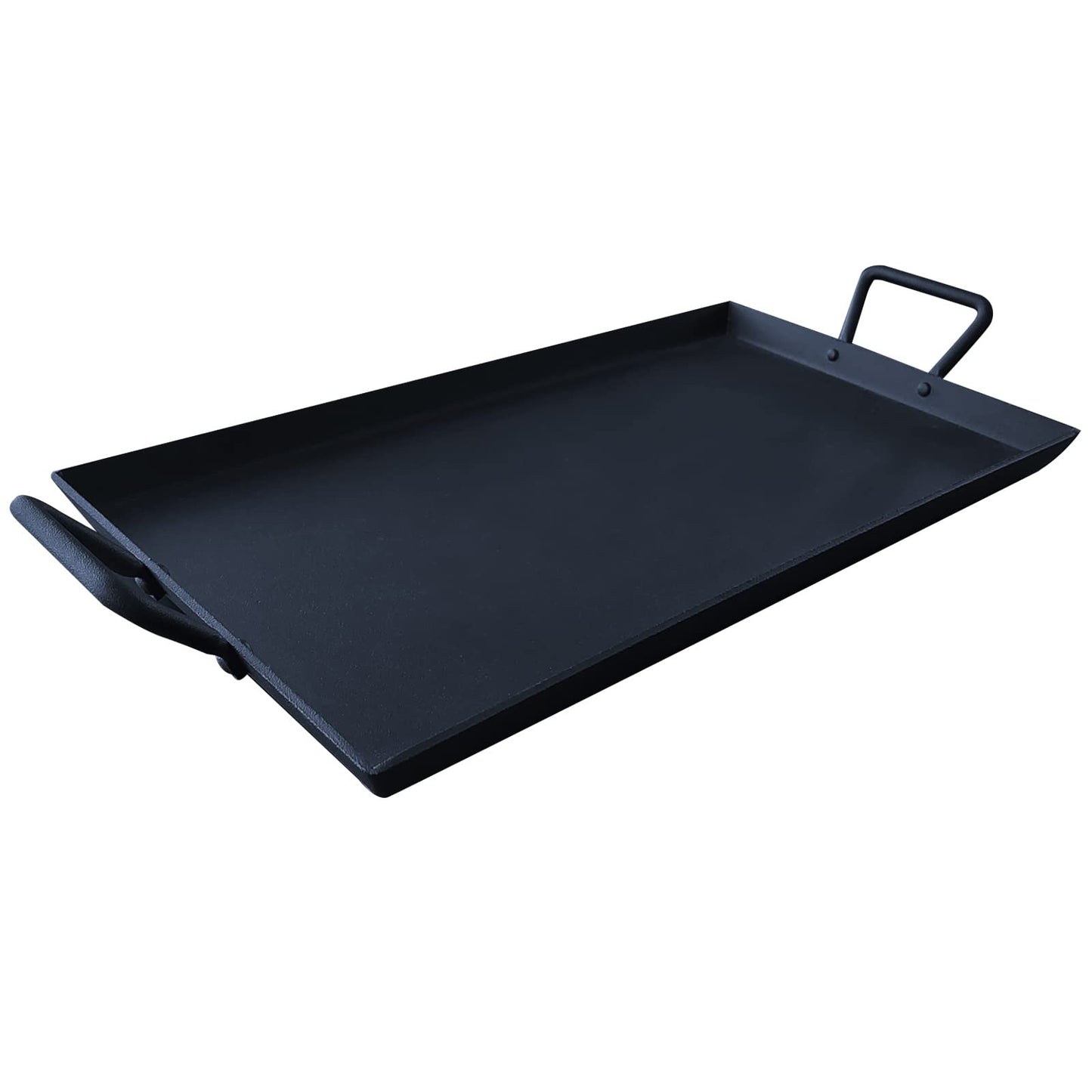 Keleday 21.1 x 10 Inch Cast Iron Griddle Pan,Comal Para Tortillas for Induction,Oven,Stove Top,Campfire,Pre-Seasoned Non-Stick Broiler Pan