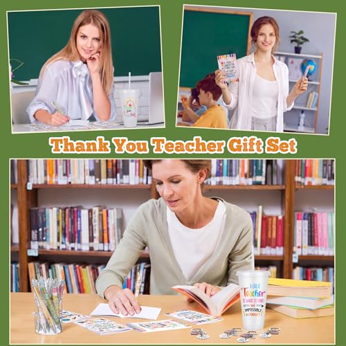 Teacher Appreciation Gifts Bulk Set with Tumblers, Notebooks & Accessories - Funnymoom Teacher Thanks