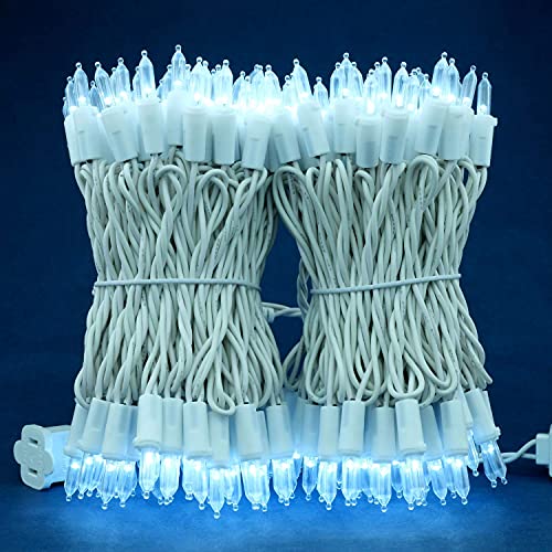 Sweet Shine Cool White LED Christmas String Lights 66ft 200 Bulbs UL Certified