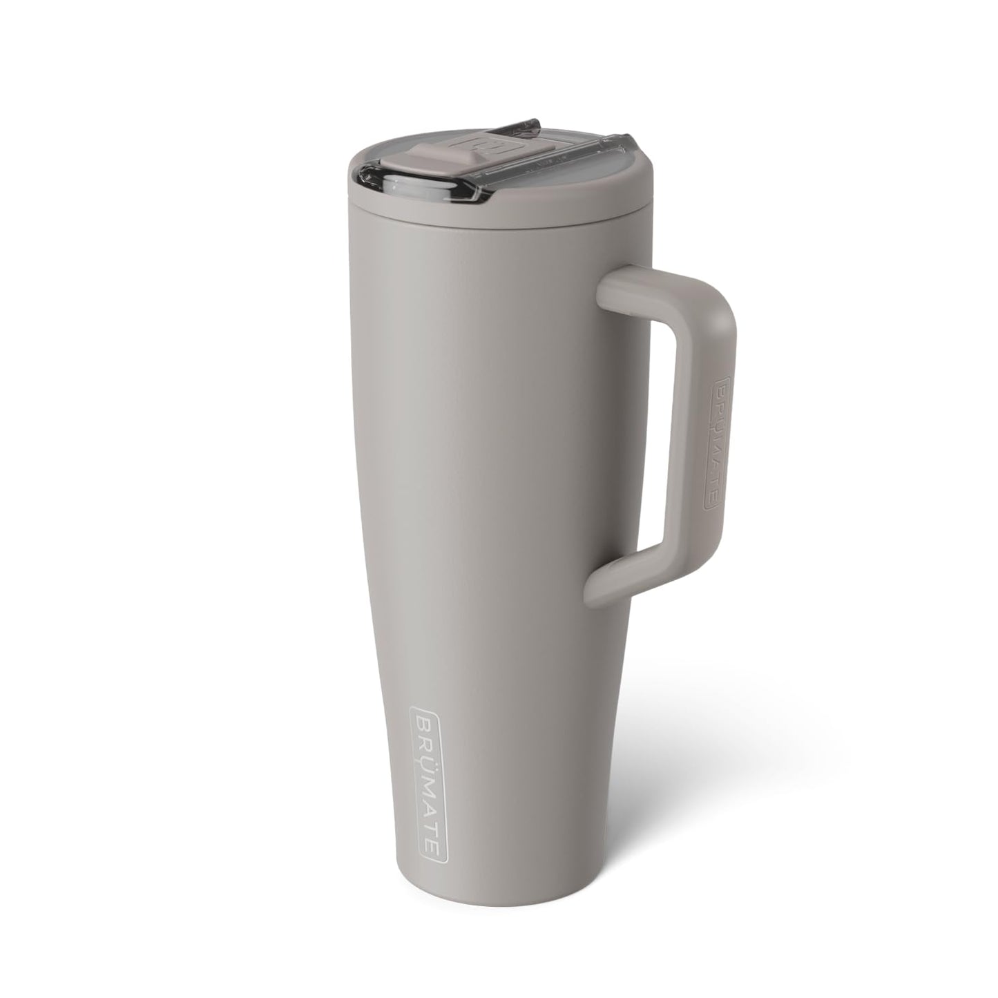 BrüMate Era Flip 40oz Tumbler with 100% Leakproof Covered Straw Lid | Hygienic Covered Straw | Insulated Stainless Steel Water Bottle with Handle | Cup Holder Friendly | BPA-Free (Mocha)