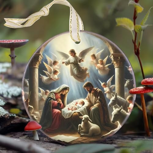 Nativity Christian Ornament - Religious Gift Idea for Christmas Tree