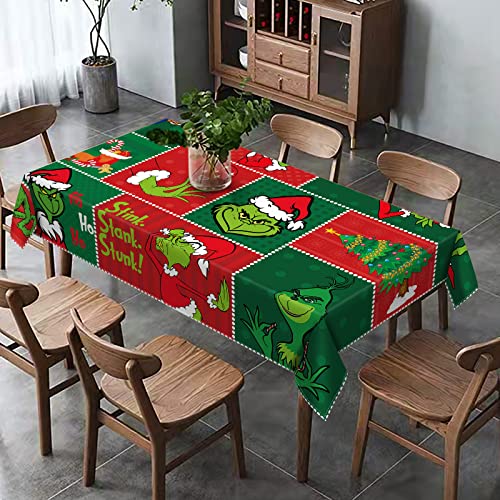 Hafangry Merry Christmas Tablecloth Green Winter Holiday Birthday