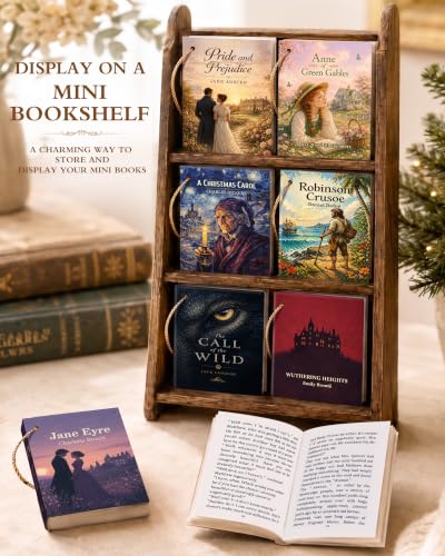 Mini Book Advent Calendar 2026 for Book Lovers - 24 Classic Literary Mini Books - Bound Gift Set with Ornaments