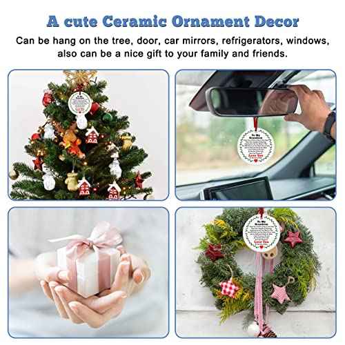 Grandson Ornament Gifts Christmas Ornament Grandson Birthday Gifts from Grandpa Grandma Encouragement Gift from Grandparents Christmas Gradation Going Away Gift for Grandkids