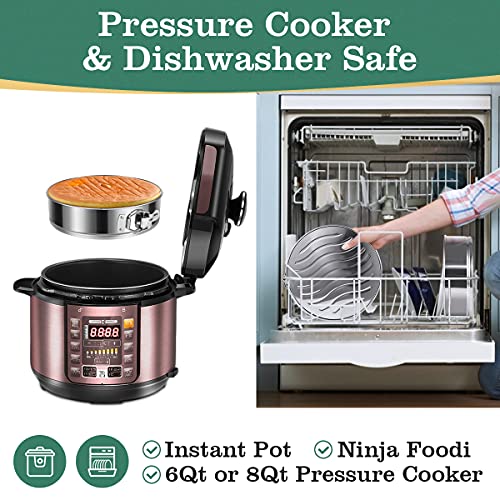 4/7/9-Inch Springform Pan Set with Removable Bottom - Stainless Steel Bakeware