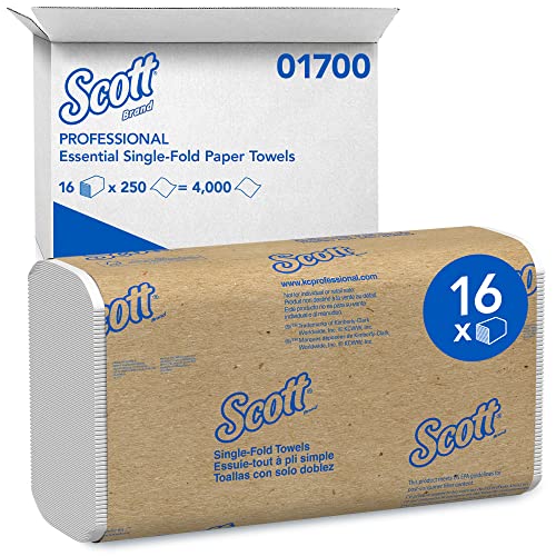 Single-Fold Paper Towels Bulk Pack - 16 x 250 Sheets White Economy Dispenser Towels