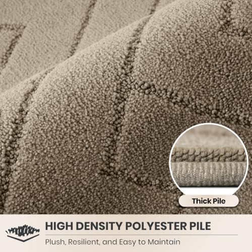 Indoor Entrance Door Mat - Dirt Trapping, Taupe, 32x47 Inches - Low Profile, Non-Slip, Pet Friendly