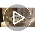 Brown Natural Marble Fruit Bowl with Pedestal – Elegant Kitchen & Dining Decor