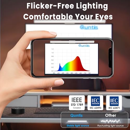 Monitor Light Bar Pro White with Auto-Dimming & Dual Control - Eye-Care Desk Lamp - Space Saving Gaming & Office Lighting (Variation: ScreenLinear Pro White)