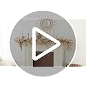 Artificial Fall Garland 6 Feet Beige Floral & Leaf Decor for Mantle, Wedding & Room