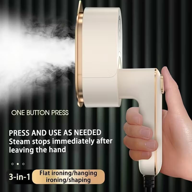 Skiennix Mini Portable Steam Iron - Handheld Clothing Steamer for Wrinkle Removal | Ideal for Travel & Home