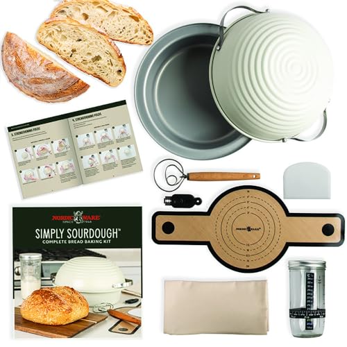 Sourdough Bread Baking Kit with Pan, Lid, Guide & Accessories – Nordic Ware